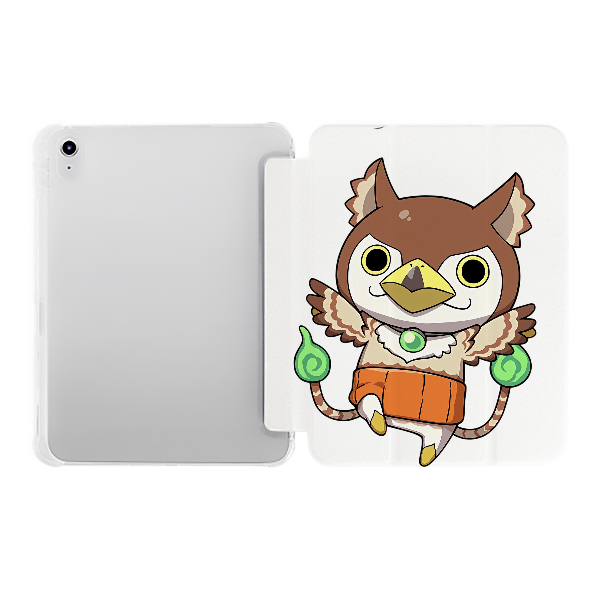 （画像用） 妖怪ウォッチ Yo-kai Watch IPad ケース ペン収納付き 三つ折りスタンド PUレザー×シリコン 対応機種9.5/10.5/10.9インチ